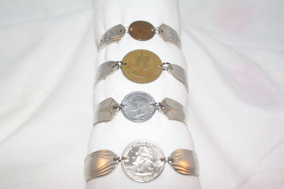 Coin Bracelet made from Spoons & Forks