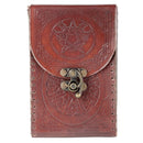 Tarot Card Holder - Leather case with engraved Pentagram