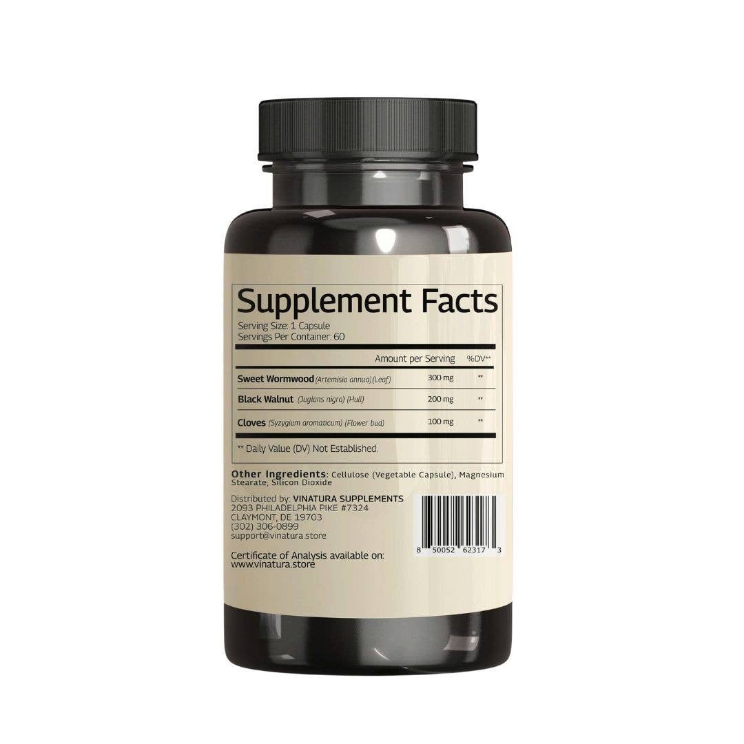 Wormwood Black Walnut Cloves - 60 Capsules