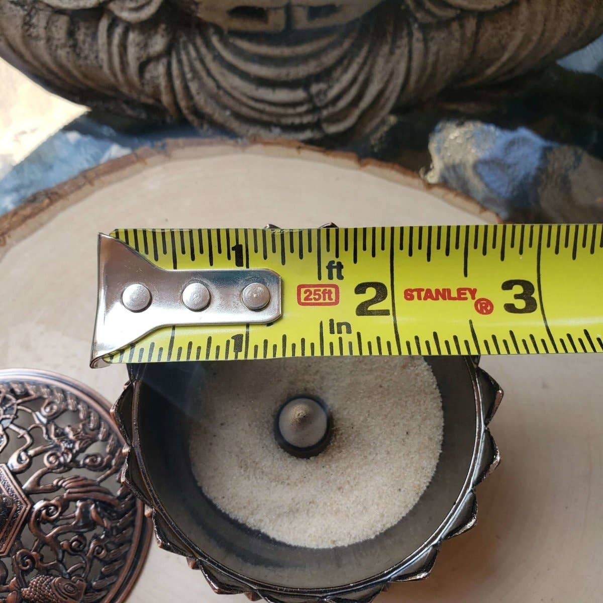 Cone Incense Holder - Lotus, Brass Metal Incense Burner