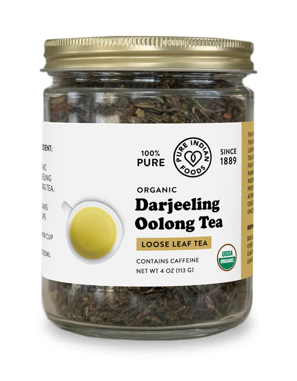 Darjeeling Oolong Tea, Certified Organic - 4 oz