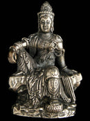 Quan Yin Seated Brass Deity