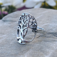 Rooted and Grounded Tree of Life Ring (Sterling Silver) - Size 10