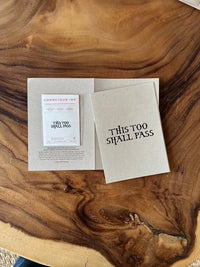 Greeting Card with Temporary Tattoo 2-Pack: "This Too Shall Pass"