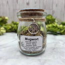 Dried Mugwort in Apothecary Herb Jar