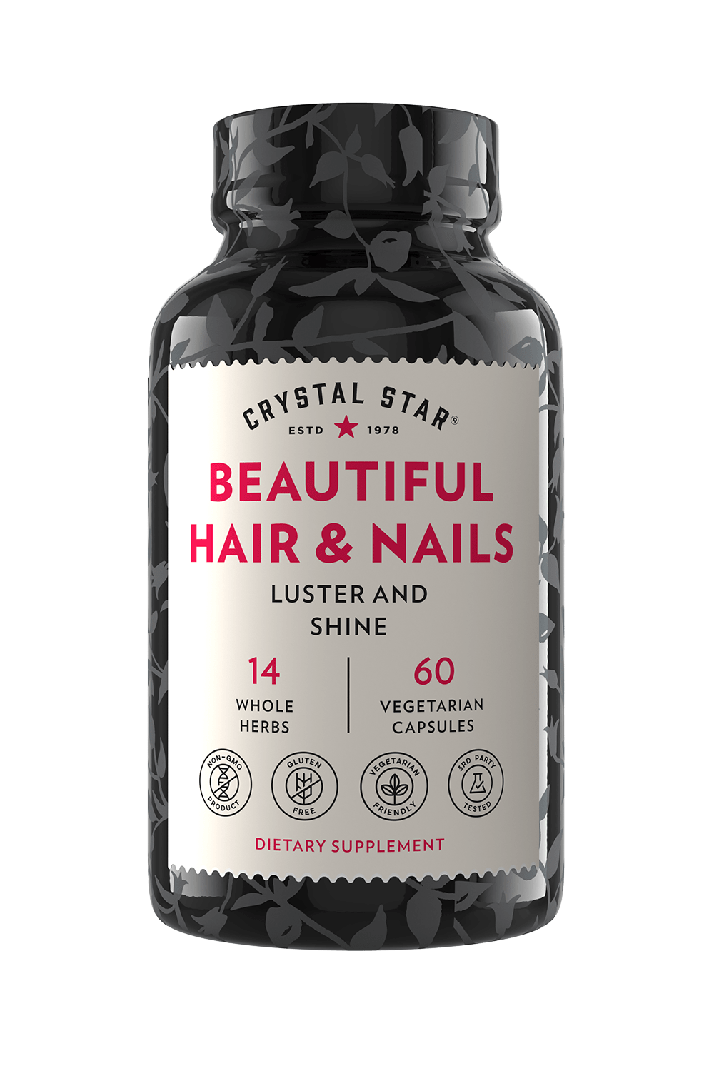 Beautiful Hair and Nails - Herbal Supplement with 14 Herbs (60 capsules)