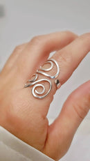 Adjustable Ether Sterling Silver Ring