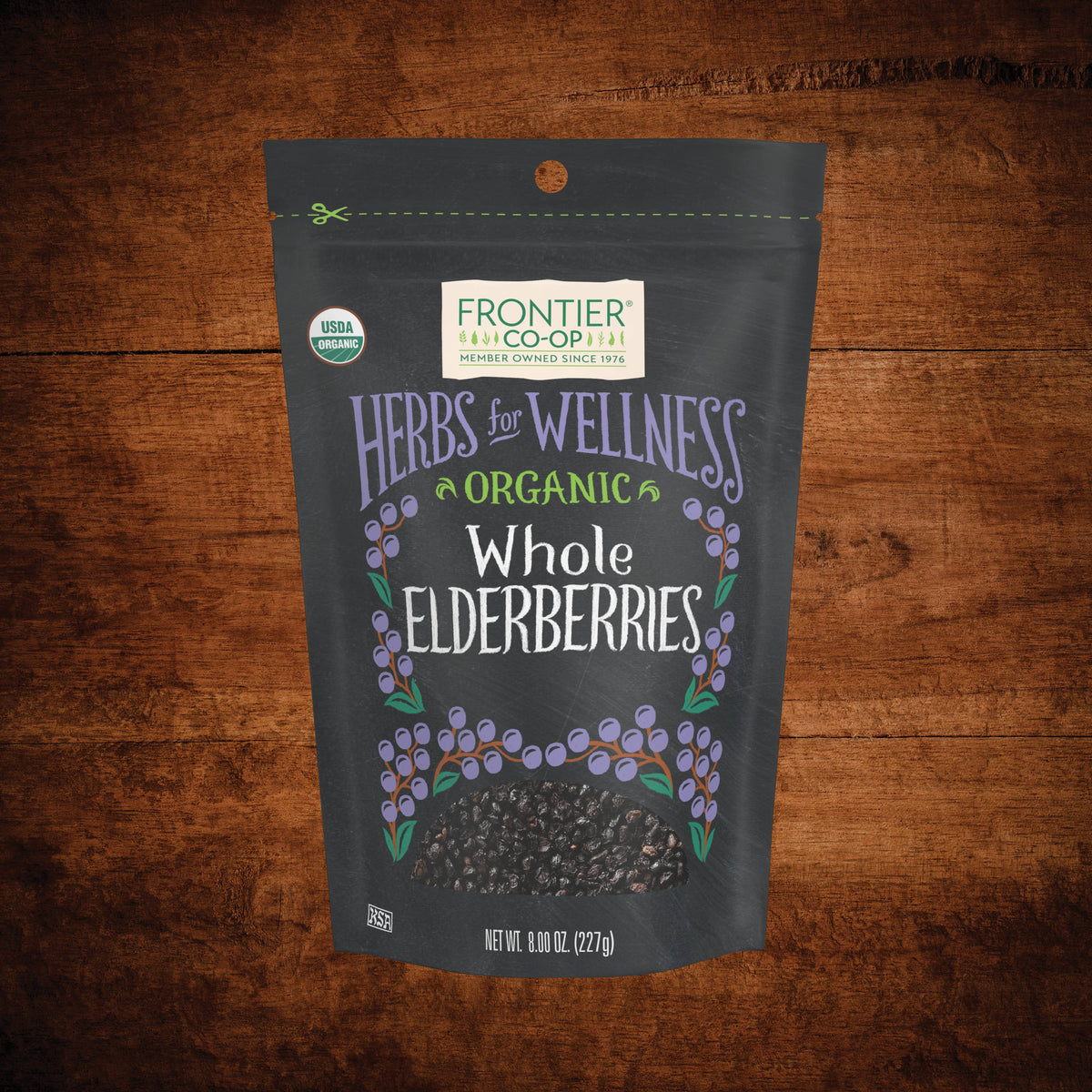 Organic Whole Elderberries (8 Oz)