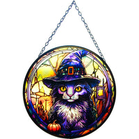 Wizard Cat Glass Suncatcher (6 inches)