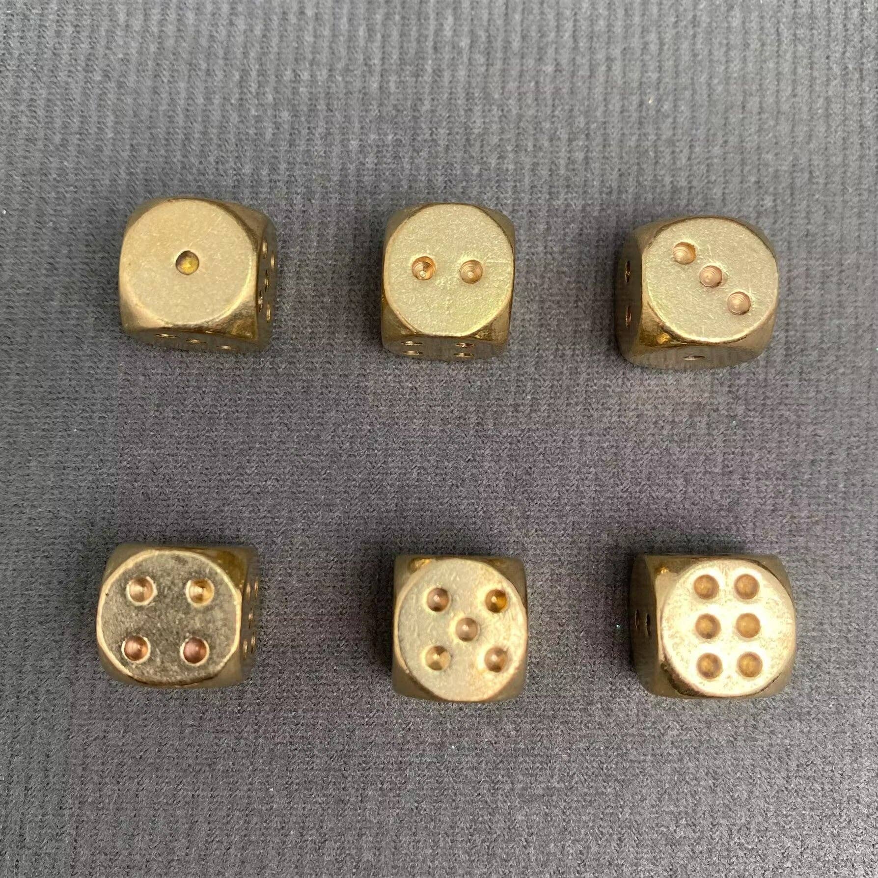 Set of Brass Dice