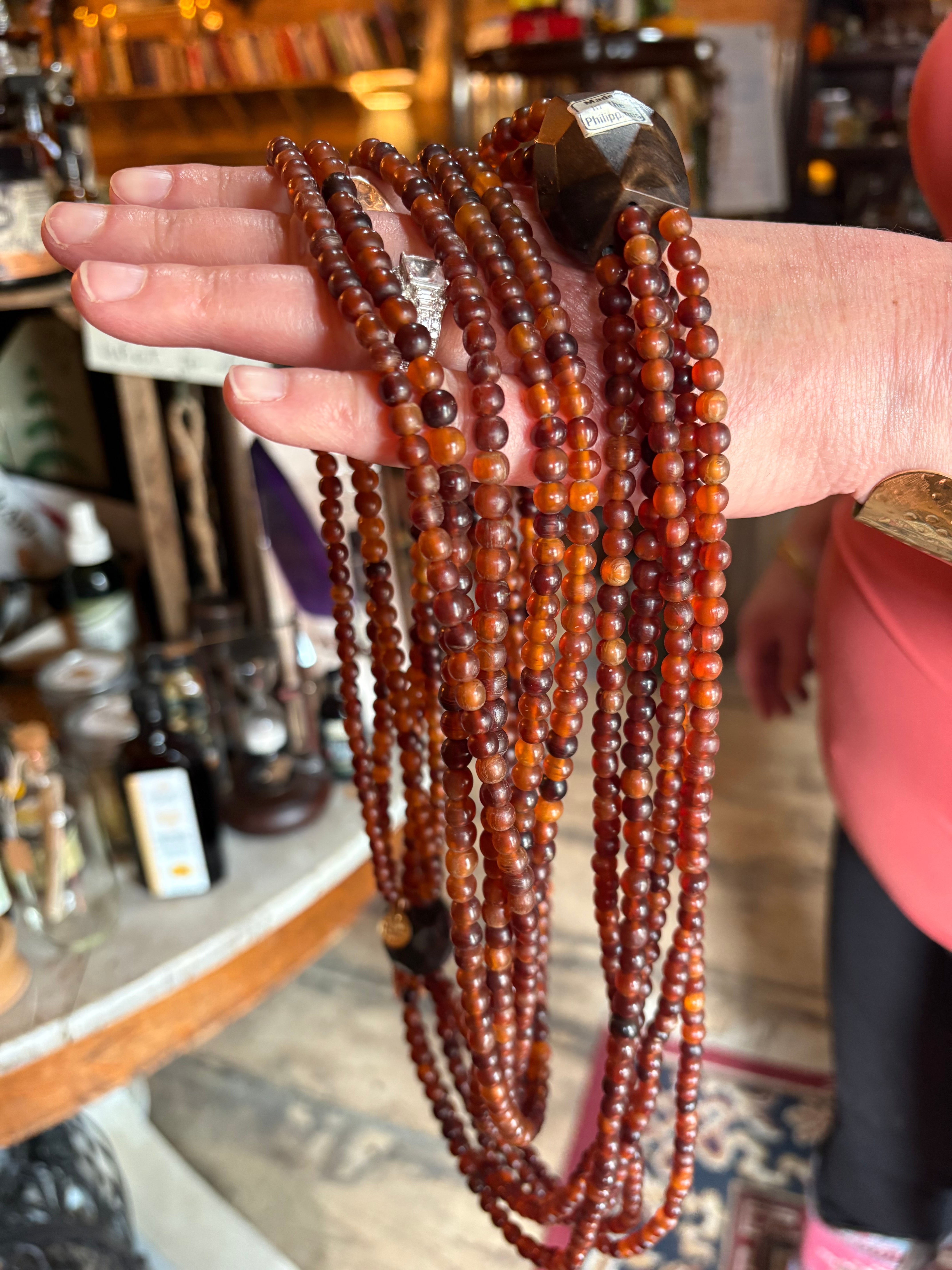 Gerda Lynggaard Monies Copenhagen Necklace Chain Real Amber (Vintage)