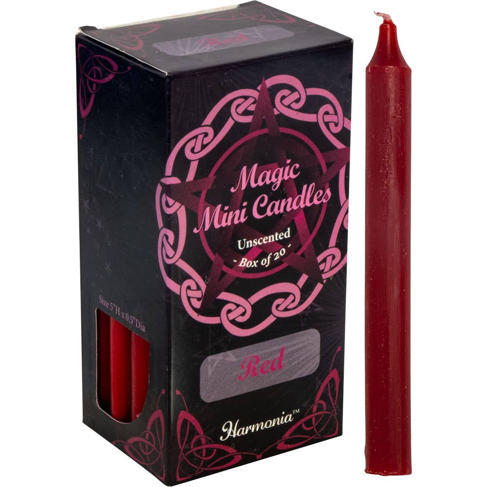 Mini Ritual Candles - Red (Pack of 20)