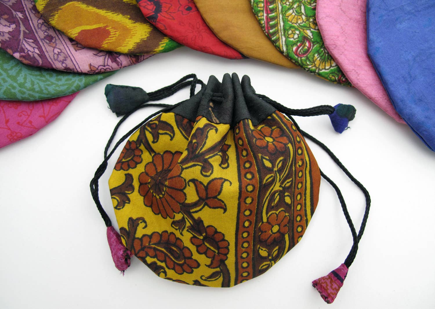 Small Drawstring Pouch - Perfect for Jewelry or Gemstones