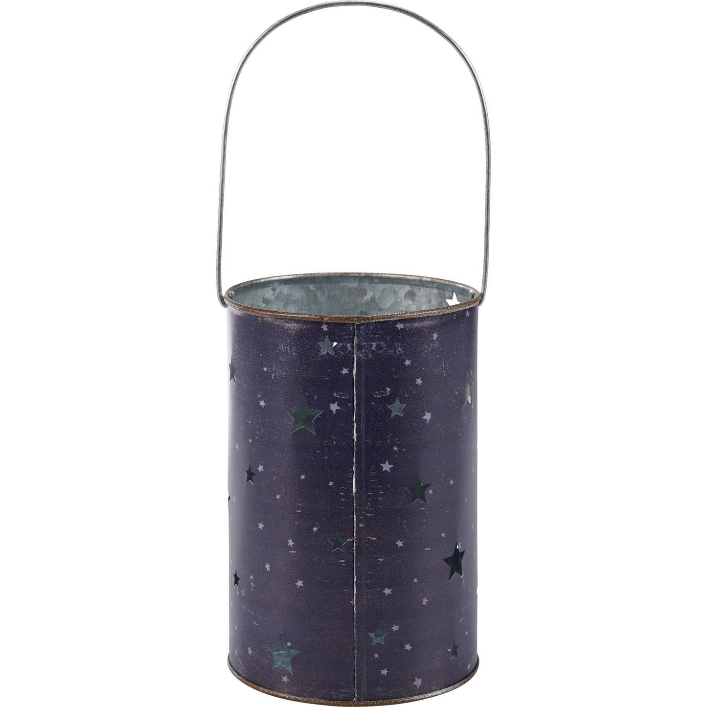 Midnight Witch Lantern - Metal with star cutouts
