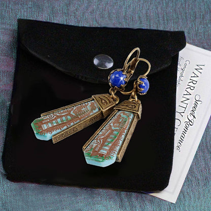 Egyptian Goddess Glass Earrings
