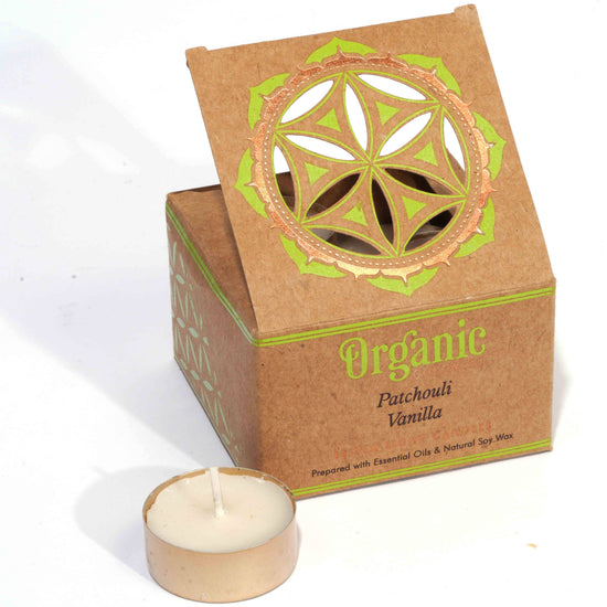 Organic Patchouli Vanilla Tealight Candles