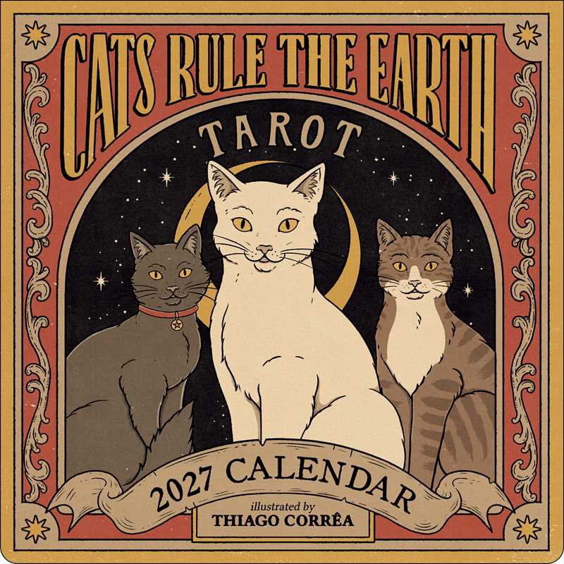 Cats Rule the Earth Tarot 2027 Wall Calendar