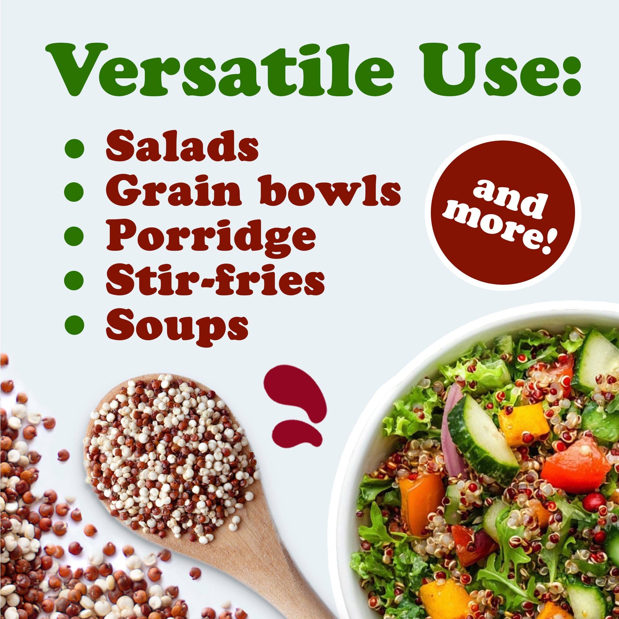 Organic Raw White and Red Quinoa Blend