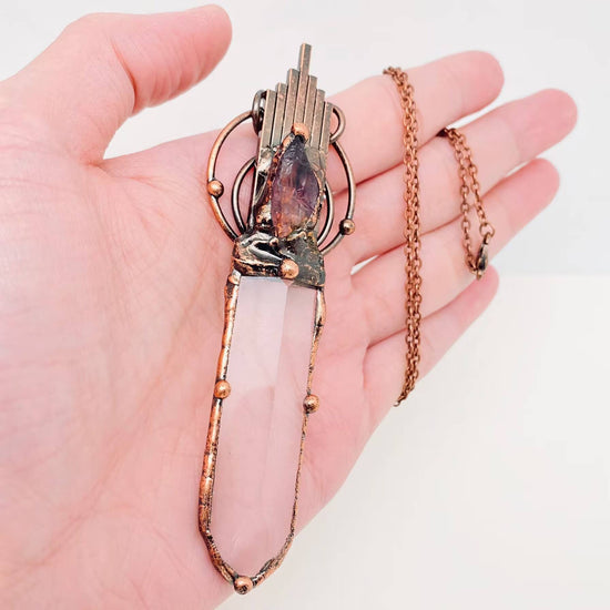 Stone Crystal Pendant Necklace