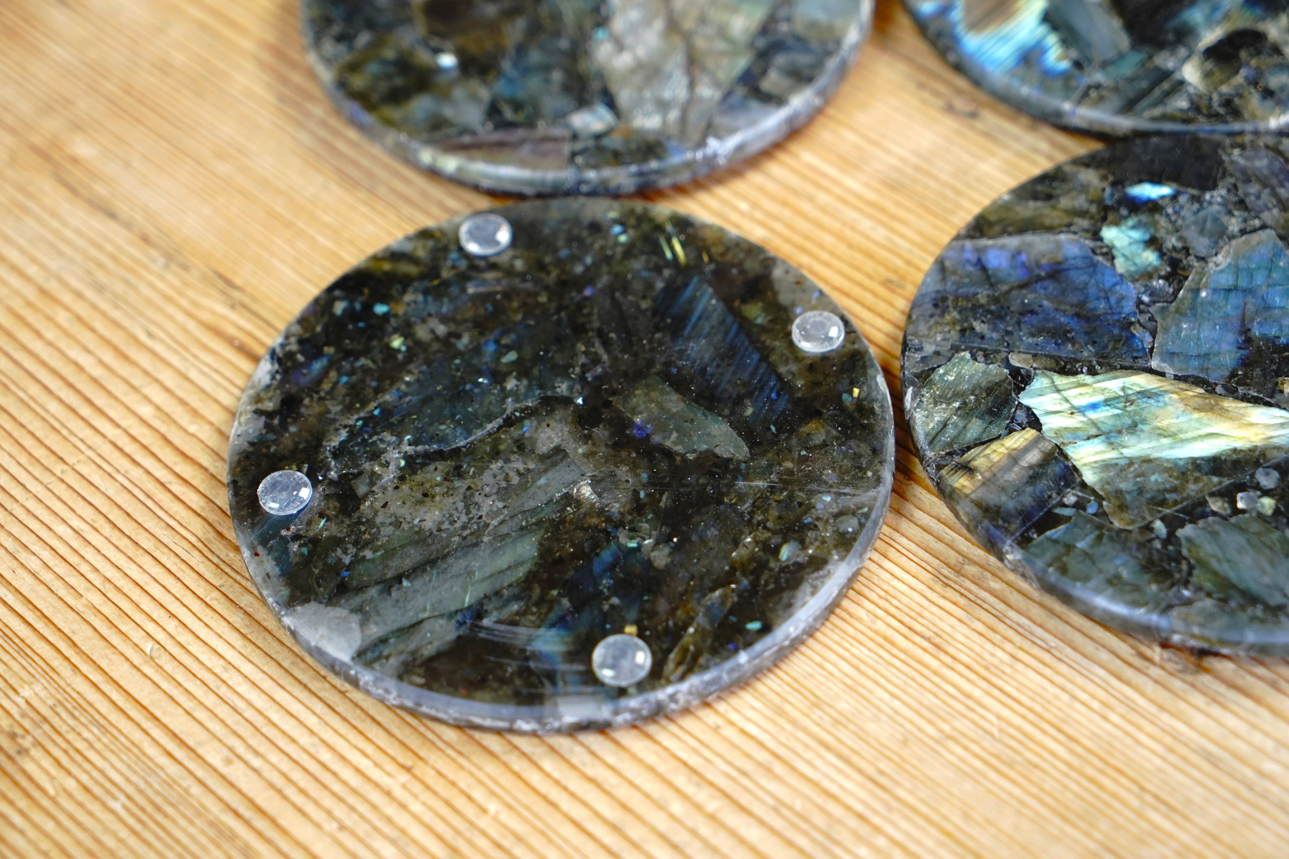 Labradorite Coasters - Set of 2