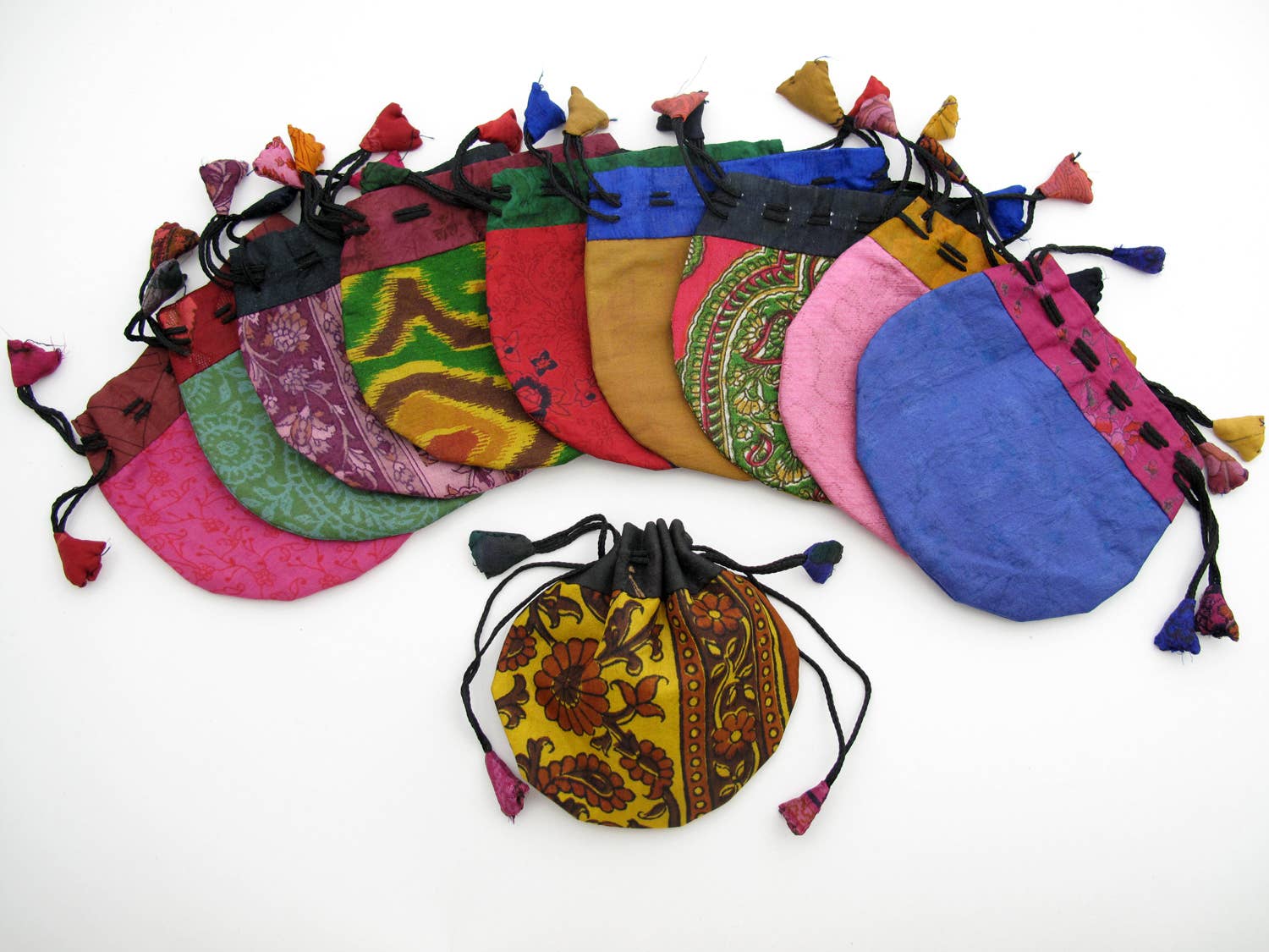 Small Drawstring Pouch - Perfect for Jewelry or Gemstones