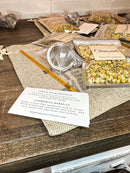 LIFE HAPPENS, TEA HELPS - Herbal Tea Kit - Includes Herbal Teas, Tea Infuser, Honey Stick, & Natural Burlap Gift Bag!