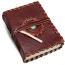 Leather Journal with Semi Precious Stone in Center