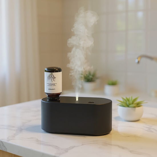 Waterless Essential Oil Diffuser with subtle candlelight "flame"!