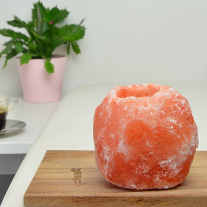 Himalaya Rock Salt Crystal - Tea Light Candle Holder