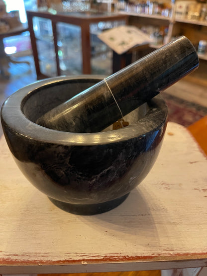 Black Marble Mortar & Pestle
