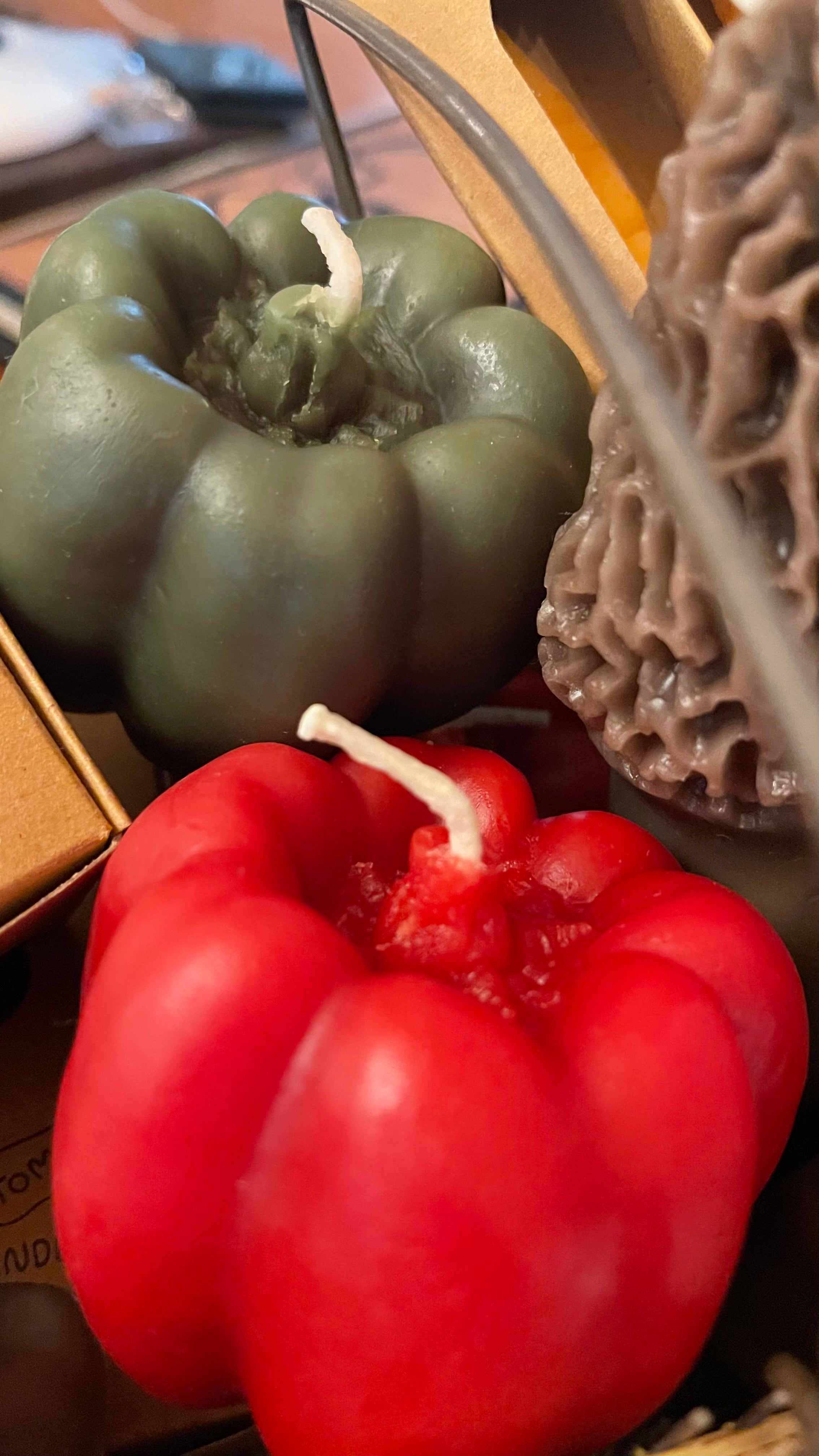 Bell Pepper Beeswax Candle - Hand-poured, so realistic looking!!!