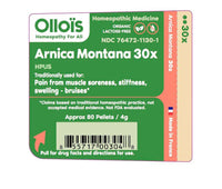Olloïs Arnica Montana 30X Vegan Organic Kosher, 80 Pellets