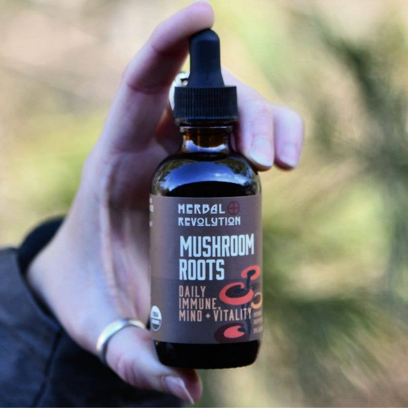 Mushroom & Roots: Daily Immune + Mind + Vitality Elixir: 2 oz.