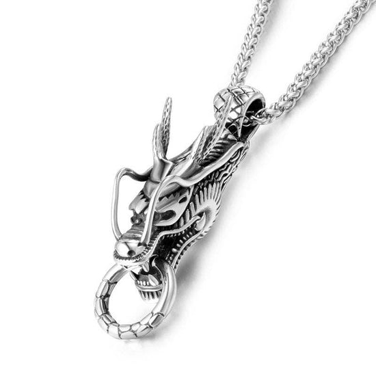 Dragon Titanium Steel Necklace with Chain