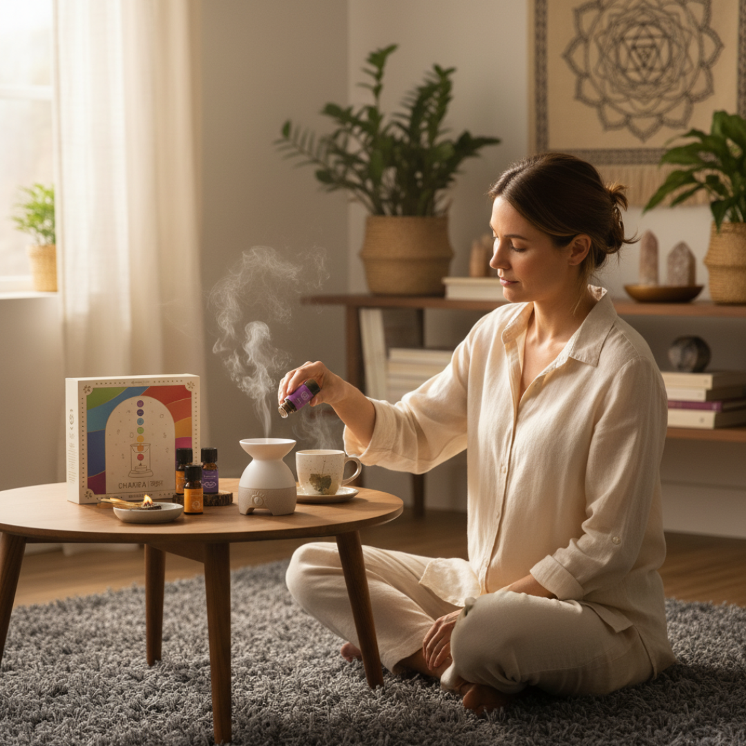 7 Chakra Essential Oil Gift Set | Chakra Oil Diffusers