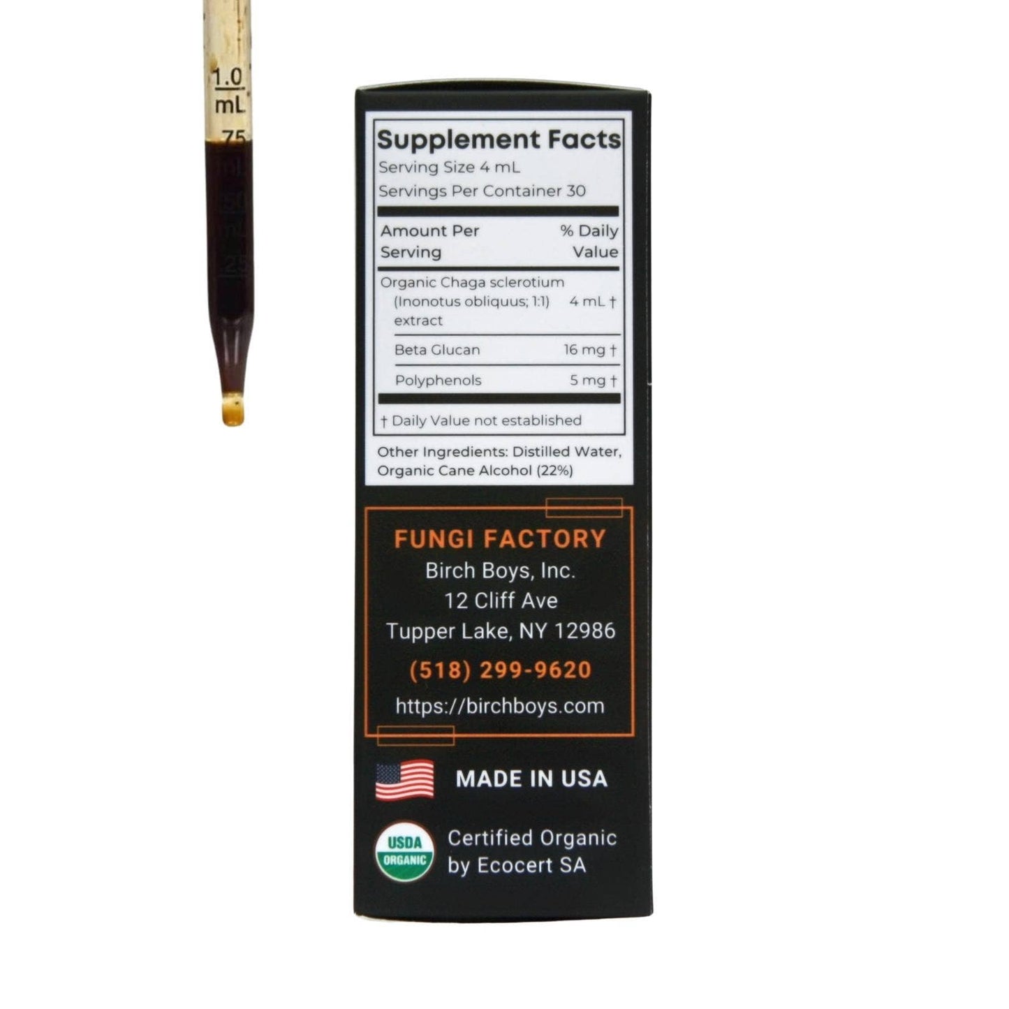 Wild Organic Chaga Tincture (4oz)