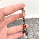 Very Large Quartz Crystal Sun God Moon Pendant (4 inches)