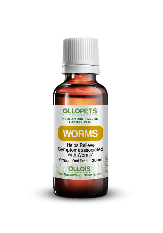 Ollopets Worms - Homeopathic Drops for All Pets, 30 ml