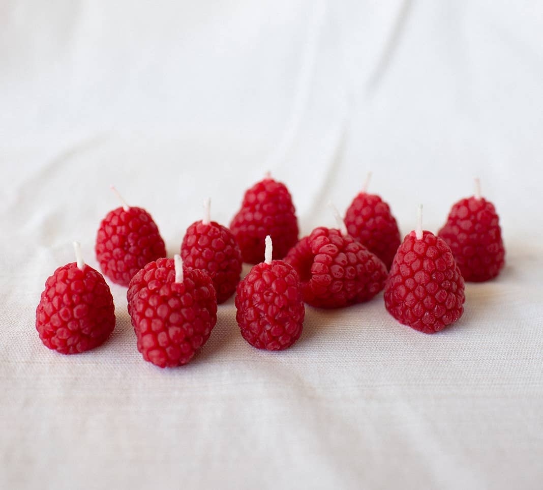 Raspberry Candles (Set of 10)