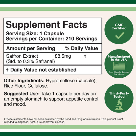 Saffron Extract (210 capsules)