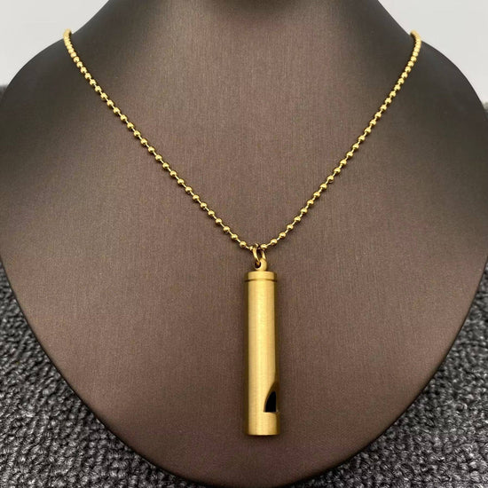 18K Gold Plated Whistle Necklace
