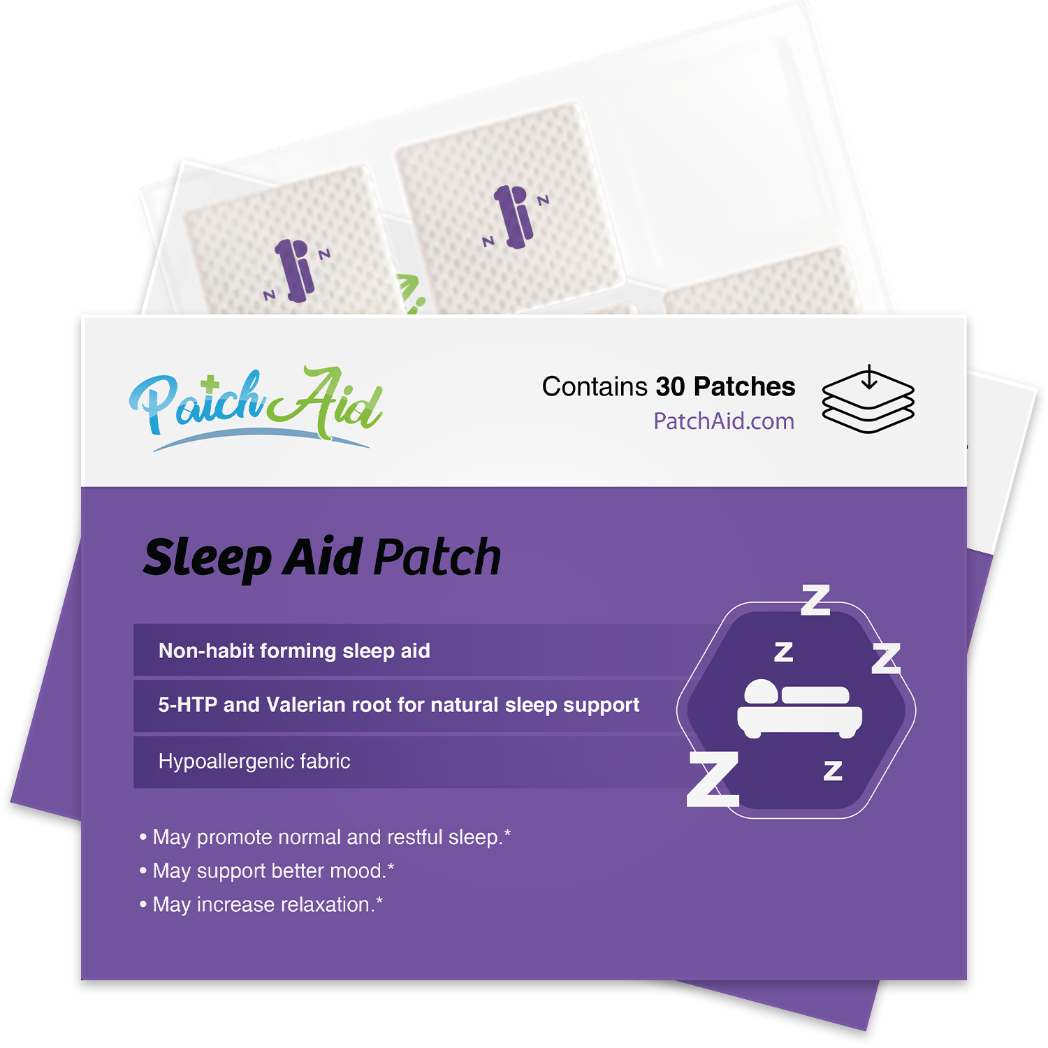 Sleep Aid Topical Vitamin Patch - Natural Sleep Support (30 patches)