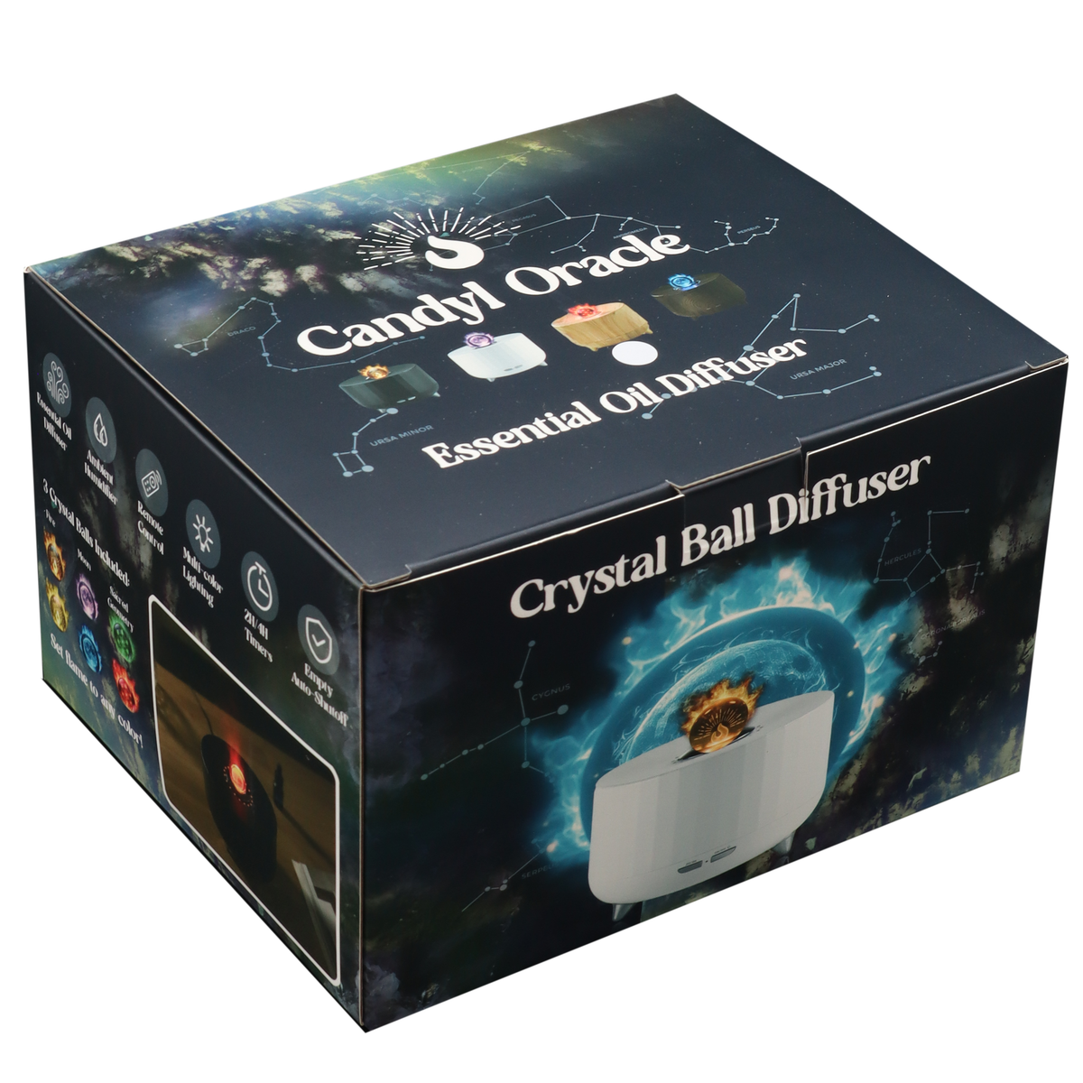 Candyl Oracle Crystal Ball Flame Essential Oil Diffuser