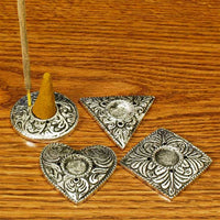 Small Metal Incense Burners - For Cones & Sticks