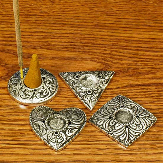 Small Metal Incense Burners - For Cones & Sticks