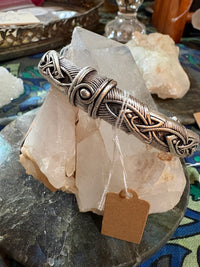 Double Head of Dragon Cuff - Ancient Silver