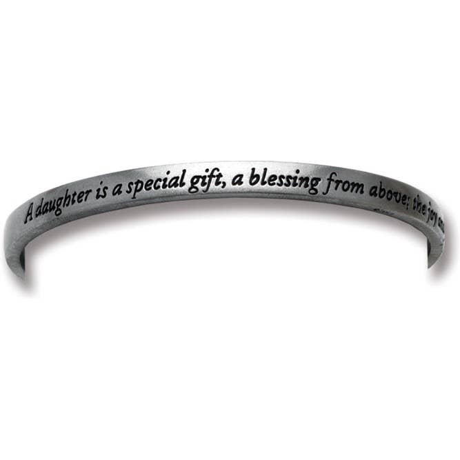 Special Message Pewter Bangle - Great gift (3 inches)