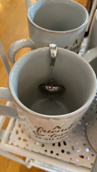 Silver Spoon & Fork Tea Strainer (Stainless steel basket)