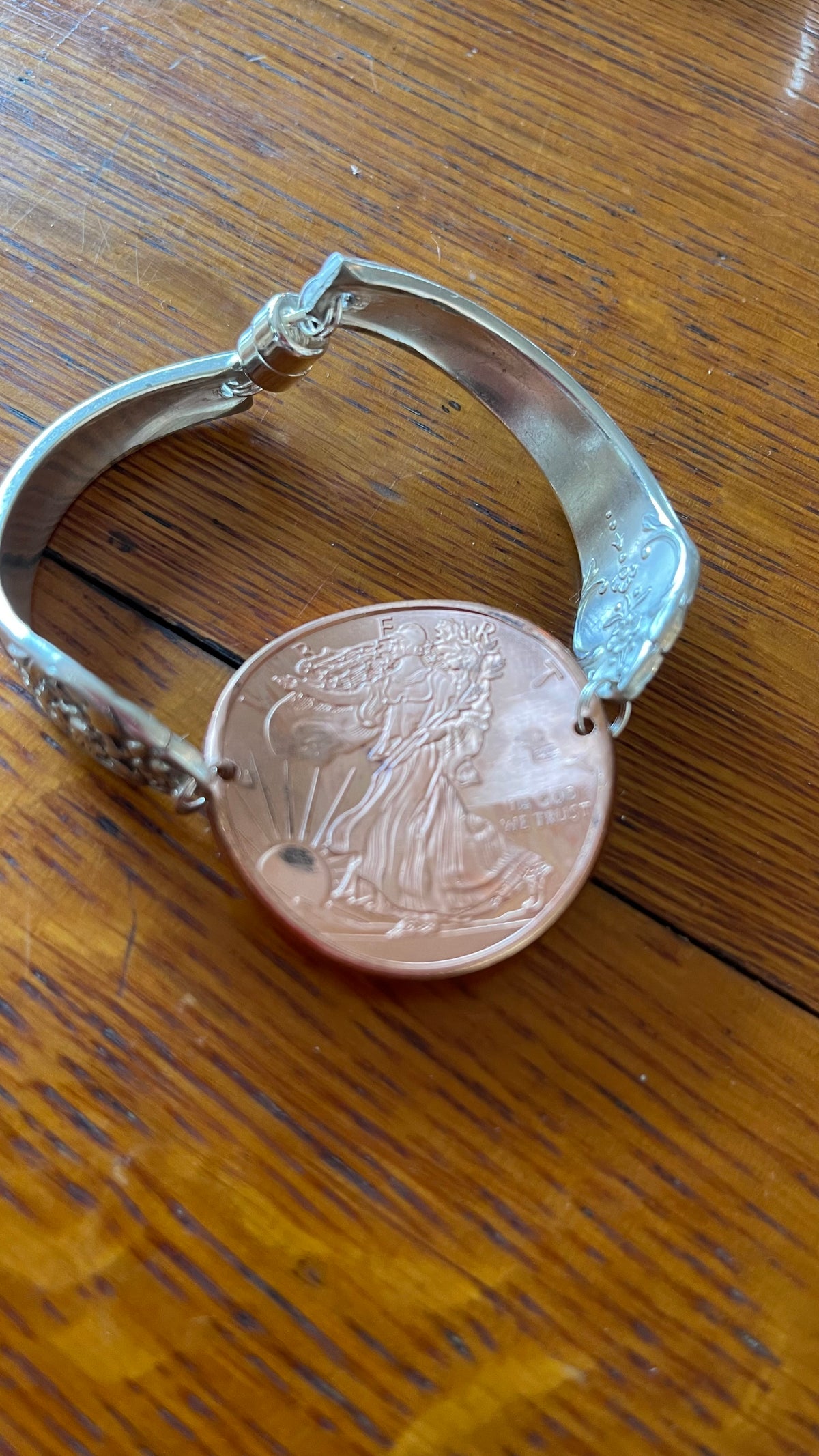 Copper Coin Spoon Bracelet