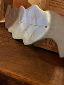 Hand-carved Soapstone Leaf Incense Burner